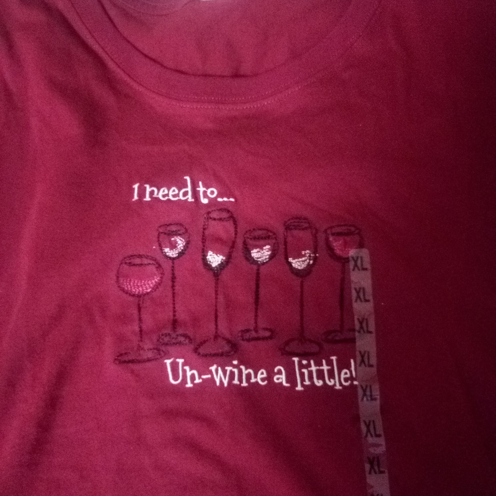Beet red embroidered shirt
